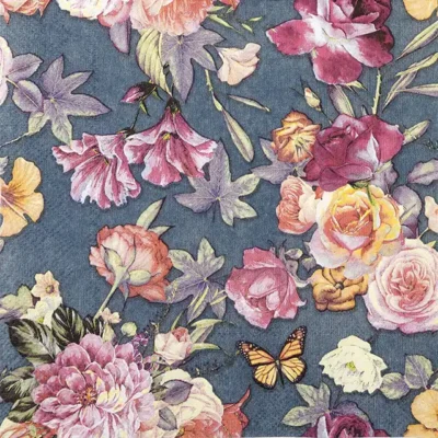 Single Decoupage Napkin - Noria blue