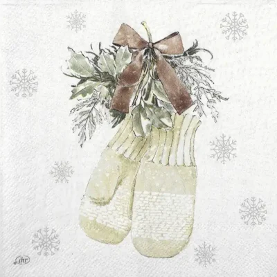 Paper Napkins - Simple Season Gloves cream (20 pieces)