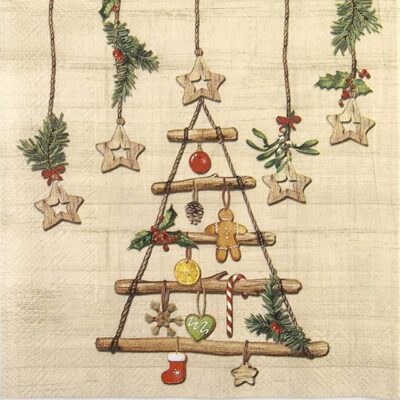Paper Napkins - Tree Deco cream (20 pieces)