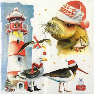 Paper Napkins - Winter at the Sea (20 pieces)