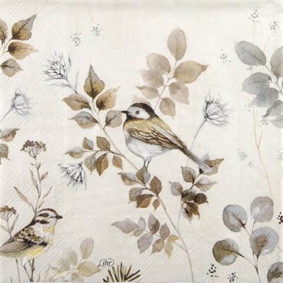 Single Decoupage Napkin - Woodland Birds nature