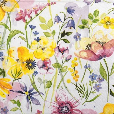Single Decoupage Napkin - Flower meadow