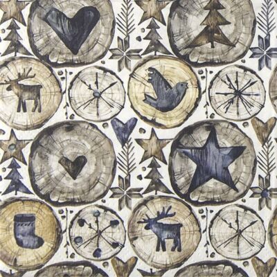 Paper Napkins - Wooden Stamps (20 pieces)