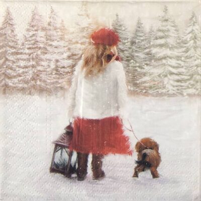 Single Decoupage Napkin - Winter Walk