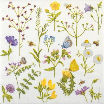 Cocktail Decoupage Napkin - Carola Pabst: Cornflowers