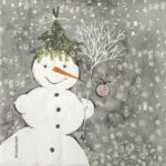 Single Decoupage Napkin - Kerstin Heß: Mister Snowman
