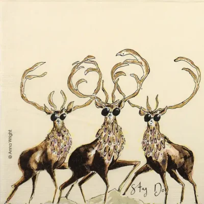Single Decoupage Napkin - Anna Wright: Stag Do
