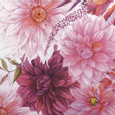 Single Decoupage Napkin - Claudette burgundy