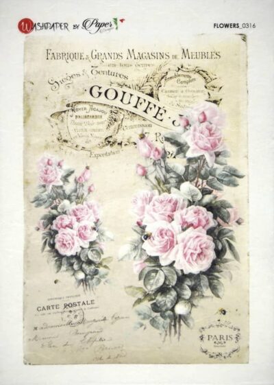 Rice Paper - Two Roses Bouquets (22 x 32cm)