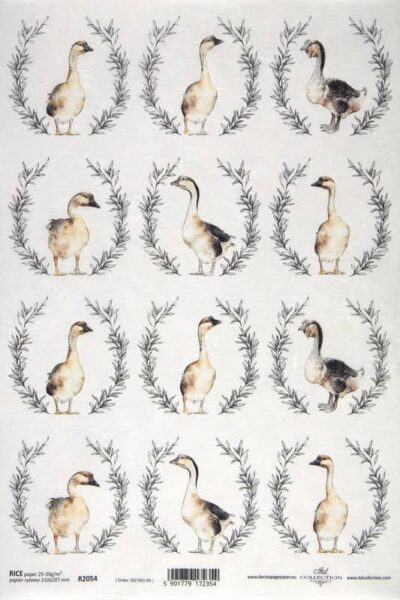 Rice Paper Decoupage A/3 - Goose - R0894L