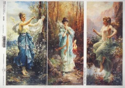 Rice Paper - Hans Zatka: Girl with flowers - R1704