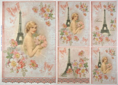 Rice Paper - Wedding in Paris 32x45cm