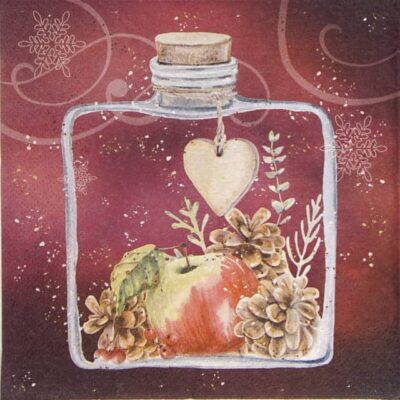 Single Paper Napkin - Composizione Natalizia