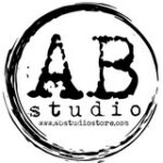 ABstudio brand logo - artistic decoupage and mixed media supplies.