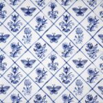 Open Diamond Shaped Tiles napkin showing four repeating tile panels.
