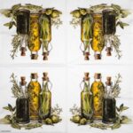 Oils and Herbs Lunch Napkins 20 Pack used for rustic kitchen decor and nautical themed decoupage craft projects.
