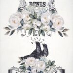 AB Studio Rice Paper for Decoupage No. 5372 with vintage birds and roses