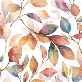 Colourful Leaves Decoupage Napkin