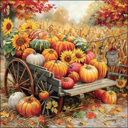 Pumpkin Harvest Ambiente Decoupage Napkin – Single 33x33cm
