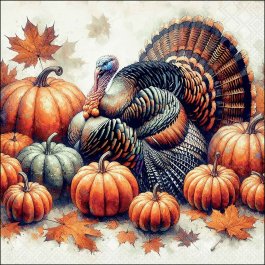 Turkey Autumn Scene Ambiente Decoupage Napkin – Single 33x33cm