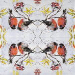 Birds on Branch Napkins 20 Pack with repeating nature‑inspired bird motifs on leafy branches with berries on a soft textured background, ideal for autumn‑winter table décor and craft workshops.